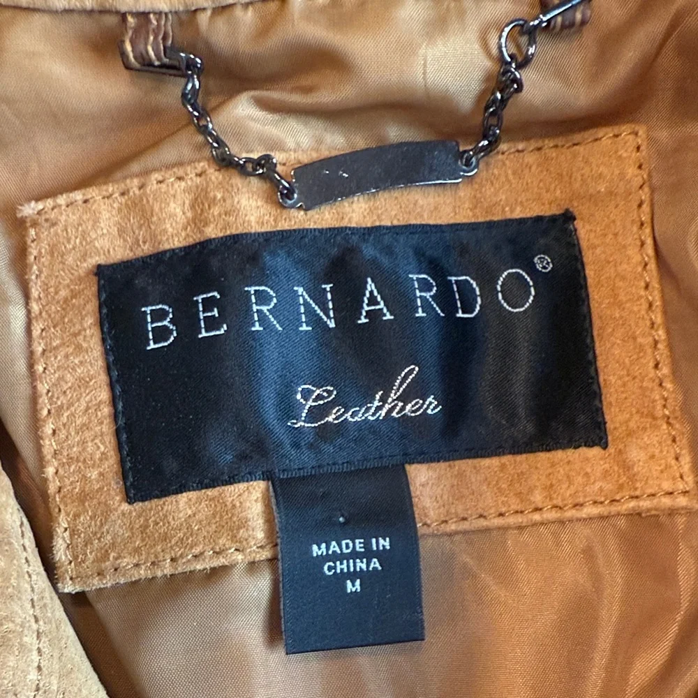 Bernardo Tan Suede Leather Jacket - Picture 2 of 16